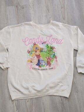 Candyland XL Sweatshirt with Pink Candy Land Graphic Has Stains!!!
